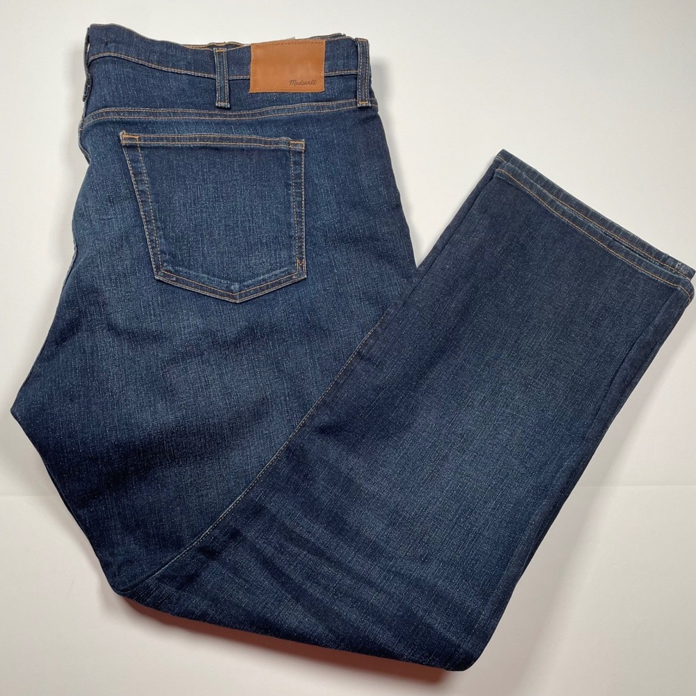Madewell Straight Leg Jeans Mens 44x30 Dark Wash Relaxed Fit Denim Indigo